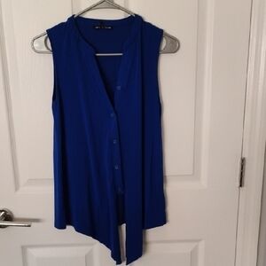 Cable & Gauge Vibrant Blue Blouse
